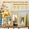 Glitzhome® 3 Pack 4" x 6" Gold Honeycomb Resin Tabletop Picture Frames